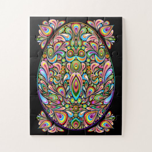 Psychedelisches Osterei-Design Puzzle (Vertikal)