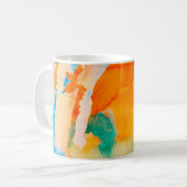Psychedelisches Papier. Classic Blue und Lush Lava Kaffeetasse (Vorderseite Links)