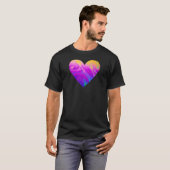 Psychedelisches Party Liquid Heart T-Shirt (Vorne ganz)