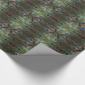 Psychedelisches Pfauen-Wrap-Papier Geschenkpapier (Ecke)