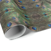 Psychedelisches Pfauen-Wrap-Papier Geschenkpapier (Rolleneckpunkt)