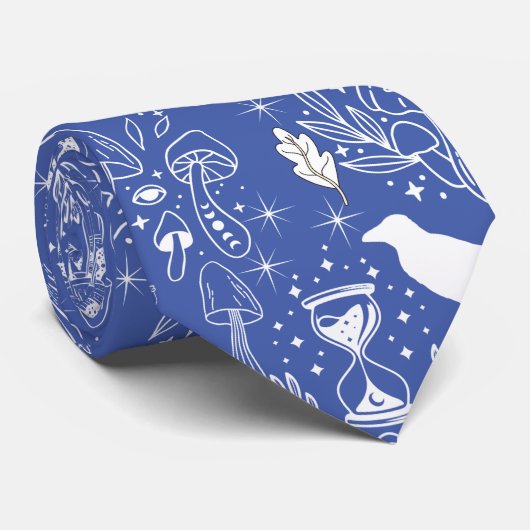 Psychedelisches Pilzmuster 2D.BW.b Krawatte (Gerollt)