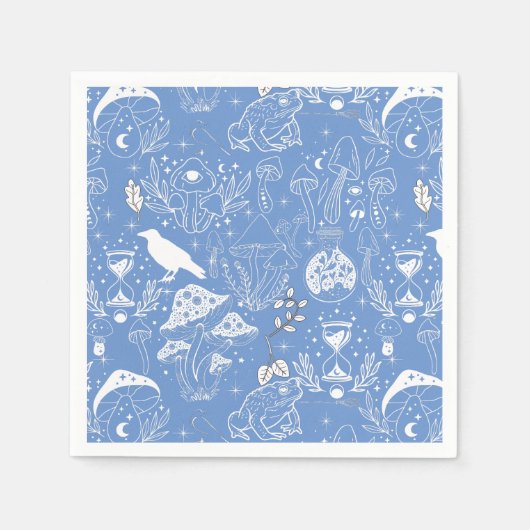 Psychedelisches Pilzmuster 2D.BW.b Serviette (Vorderseite)