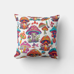 Psychedelisches Pilzmuster 3D Kissen