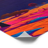 Psychedelisches Pink-Orange-Ägyptisches-Pyramide Poster (Ecke)