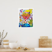 Psychedelisches Poster #1 (Küche)