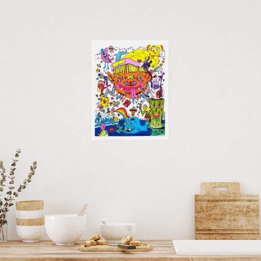 Psychedelisches Poster #1 (Küche)