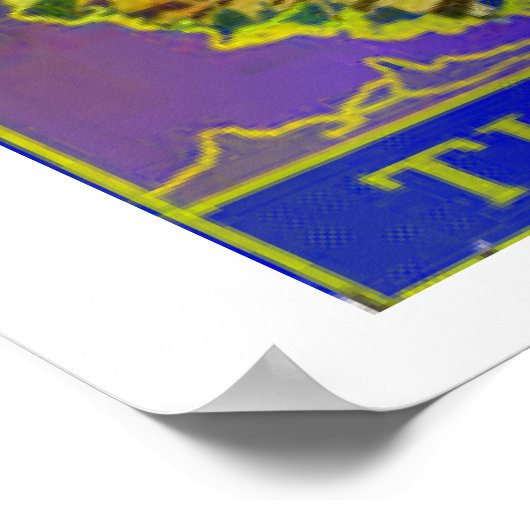 Psychedelisches Poster der dummen Tarot-Karte (Ecke)