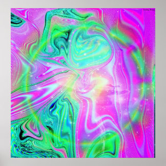 Psychedelisches Poster groß (18,4" x 19")