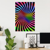 Psychedelisches Poster: Mehrfarbenspirale Poster (Heimbüro)