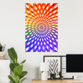 Psychedelisches Poster: Regenbogenspirale Poster (Heimbüro)