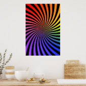 Psychedelisches Poster: Regenbogenspirale Poster (Küche)