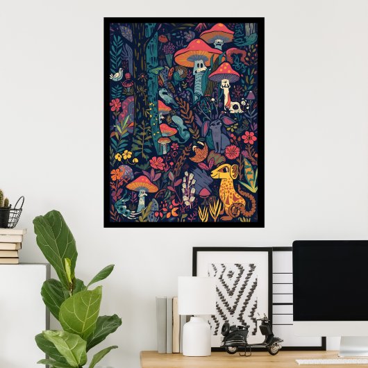 Psychedelisches Posterprint Poster (Heimbüro)