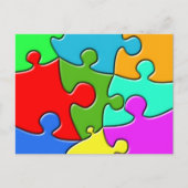 Psychedelisches Puzzle Postkarte (Vorderseite)