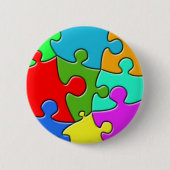 Psychedelisches Puzzlespiel Button (Vorderseite)