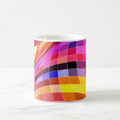 Psychedelisches Quadratmuster Kaffeetasse (Mittel)