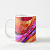 Psychedelisches Quadratmuster Kaffeetasse (Links)