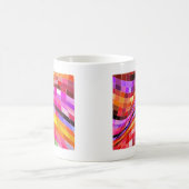 Psychedelisches Quadratmuster Kaffeetasse (Mittel)