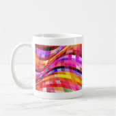 Psychedelisches Quadratmuster Kaffeetasse (Links)