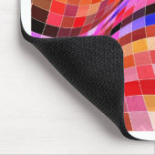 Psychedelisches Quadratmuster Mousepad (Ecke)
