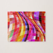 Psychedelisches Quadratmuster Puzzle (Horizontal)