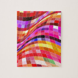 Psychedelisches Quadratmuster Puzzle