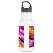Psychedelisches Quadratmuster Trinkflasche (Rückseite)