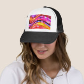 Psychedelisches Quadratmuster Truckerkappe (Beispiel)