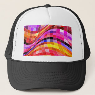 Psychedelisches Quadratmuster Truckerkappe