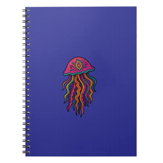 Psychedelisches Quallen-Spiralnotizbuch Notizblock (Vorderseite)