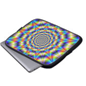 Psychedelisches Rad Laptop-Sieb Laptopschutzhülle (Vorne Knopf)