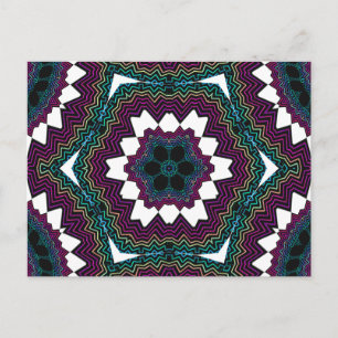 Psychedelisches Radialdesign: Postkarte