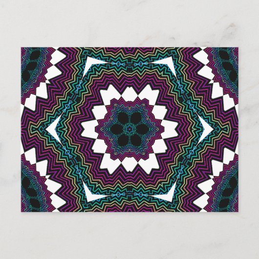 Psychedelisches Radialdesign: Postkarte (Vorderseite)