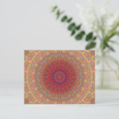 Psychedelisches Radialmuster: Postkarte (Stehend Vorderseite)