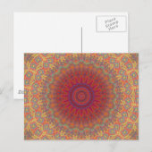Psychedelisches Radialmuster: Postkarte (Vorne/Hinten)
