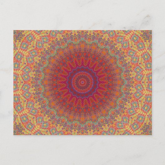 Psychedelisches Radialmuster: Postkarte (Vorderseite)
