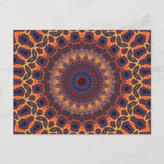 Psychedelisches Radialmuster: Postkarte (Vorderseite)