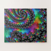 Psychedelisches Rainbow-Fraktal Puzzle (Horizontal)