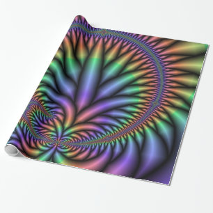 Psychedelisches Rainbow Pflanze Wrapping Paper Geschenkpapier
