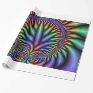 Psychedelisches Rainbow Pflanze Wrapping Paper Geschenkpapier