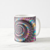 Psychedelisches Rainbow Unicorn Funky Nautilus Fra Kaffeetasse (VorderseiteRechts)