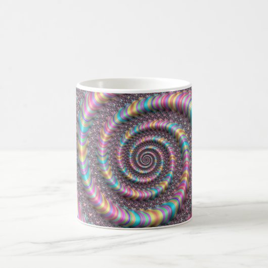 Psychedelisches Rainbow Unicorn Funky Nautilus Fra Kaffeetasse (Mittel)