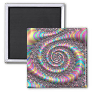 Psychedelisches Rainbow Unicorn Funky Nautilus Fra Magnet