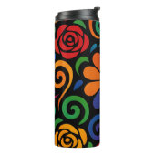 Psychedelisches Regenbogen-Muster Thermosbecher (Nach links gedreht)