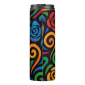 Psychedelisches Regenbogen-Muster Thermosbecher (Rückseite)