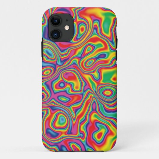 Psychedelisches Regenbogen-Öl-Muster Case-Mate iPhone Hülle (Rückseite)
