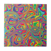 Psychedelisches Regenbogen-Öl-Muster