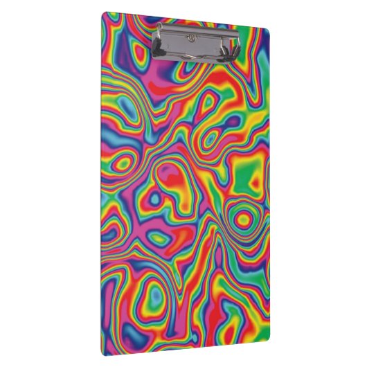 Psychedelisches Regenbogen-Öl-Muster Klemmbrett (Rechts)