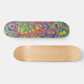 Psychedelisches Regenbogen-Öl-Muster Skateboard (Horizontal)