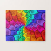 Psychedelisches Regenbogen-Spiralen-Puzzlespiel Puzzle (Horizontal)
